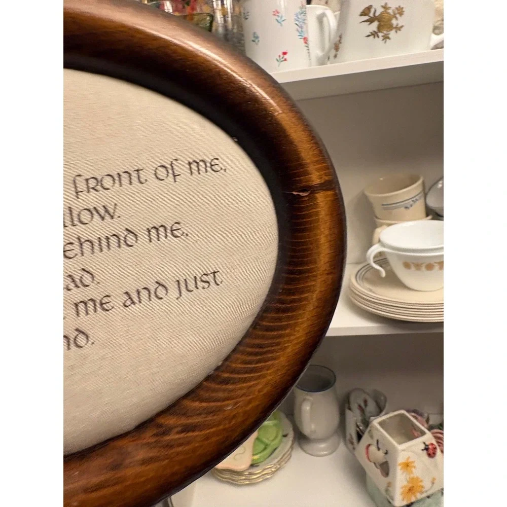 Vintage Wood Oval Frame Friendship Quote Wall Art Tabletop Decor 7x5